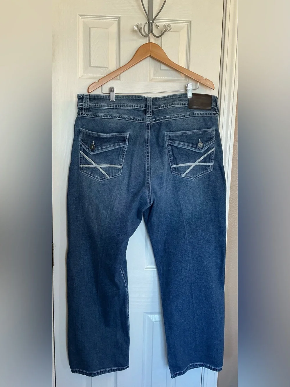 TK Axel Slim Boot Mens Stretch Blue Jeans Medium Wash Size 40x30